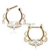 Septum Clicker Gold Plated Stainless Steel thumbnail-1