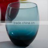 blue Discount Stemless Wine Glasses Engraved with Logo