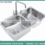Top Level Quickly Producing Pearl Sand Finish Used Commercial Stainless Steel Sinks S825B thumbnail-1