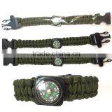 2015 High Quality Outdoor Sport Bracelet ,The Rope Woven Bracelet Survival Paracord Bracelet With Compass thumbnail-4