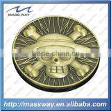 Souvenir Antique Brass 3D Human Skull Commemorate Coin