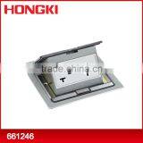 UK Style Stainless Steel Pop up Floor Mounted Waterproof Electrical Floor Socket Box thumbnail-6