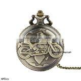 Vintage Bronze Chain Clock Pocket Watch thumbnail-6