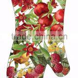 Christmas Kitchen Gift Heat Resistant Double Oven Mitts - Quilted Cotton Interior Cotton Gloves thumbnail-1