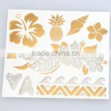 Wholesale Radiant Metallic Water Transfer Body Tattoos Flash Gold Body Art Tattoos Fake Jewelry Tattoos Manufacturer thumbnail-4