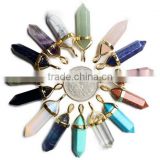 Multi Color Quartz Necklaces Pendant Crystal Bullet Shape Pendants For women Jewelry Accessories