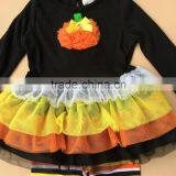 2015 Fall Thanksgiving Day Pumpkin Baby Girls Clothes Set thumbnail-2