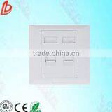 China Manufacture 2 Port Network Utp Faceplate 86x86mm, Keystone Wall Plate RJ45 Network 3M Faceplate thumbnail-2