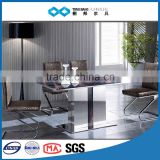 TB villa beautiful artificial marble dining table stainless steel legs