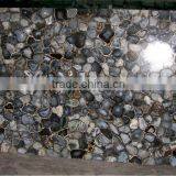 Black Agate Semi Precious Stone Table Top