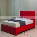 Modern Style Red PU PVC Lift Storage Bed #1512 thumbnail-1