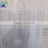 wire mesh security glass laminated decoration wire glass skylight toughened wired glass