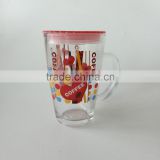 China Anhui Transparent Glass Cup with lid