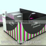 newest design salon eyebrow kiosk | eyebrow threading kiosk design for shopping mall