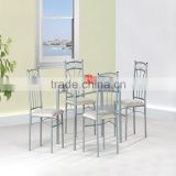 Metal legs restaurant furniture dining table and chair set