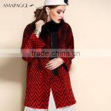 Women's Fox Collar Real Wool Fur Coat Thick Warm Winter Overcoat thumbnail-1