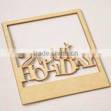 wood veneer frame, wooden flourish scrapbooking card craft embellishments