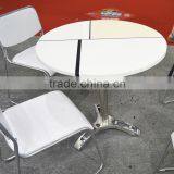 Simble Factory Wholesale Solid Surface Table , Solid Surface Table Top With Stainless Table Base thumbnail-4
