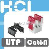 ISO RJ45 8P8C UTP 180Degree Cat 6A Keystone Jack thumbnail-6