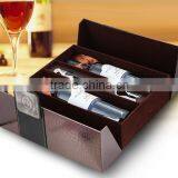 Chinese Factories Wholesale Custom Luxury Leather 2 Bottles of Red Wine Champagne Boxes, Beautiful Gift Box