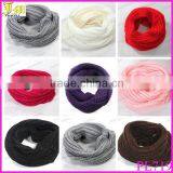2014 Fashion Women Ladies Girls Warm Knit Neck Circle Wool Blend Cowl Snood Scarf Shawl Wrap thumbnail-1