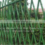Galvanized and Green Powder Coated Iron Art Garden Fence