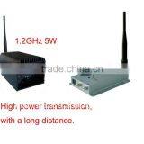 1.2GHz 5W Long Range Wireless Audio and Video Transmitter Receiver for TV Broadcasting