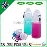 BPA Free Silicone Collapsible Sport Water Bottle thumbnail-1