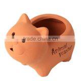 Hot Sale Customzied Color Glazed Ceramic Cat Flower Pot thumbnail-1