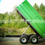 Tractor Hydraulic Farm Tandem Tippping Trailer, Tipping Wagon, Dump Trailer, Dump Wagon 7 Ton, Rear and Side Tipping thumbnail-5