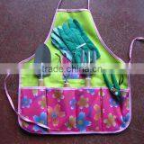 woman's 6pcs garden tools set with apron