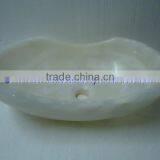 GOOD SALE PURE WHITE ONYX BOAT SHAPED SINKS AND BASINS thumbnail-2