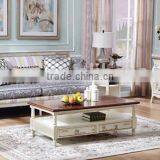 Mediterranean Style Living Room Furniture Set, Solid Wood Carved Sofa Couch Side Table, Leisure Living Room Sofa Set thumbnail-2