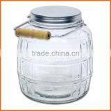 Hot Sales Large Glass Storage Jar With Metal Lid thumbnail-1
