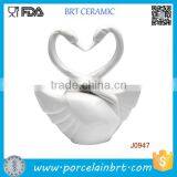 Elegant Swan Figurine Perfect Wedding Centerpiece thumbnail-1
