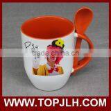 Personalized Multi Color Double Colored Coffee Mug With Spoon Sets thumbnail-5