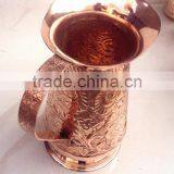 NICELY EMBOSSED 100% PURE COPPER PITCHER FOR WATER, BEER, MOSCOW MULE, VODKA, TRADITIONAL SOLID COPPER WATER JUG thumbnail-3