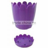 Purple Plastic Fence Pot With Saucer