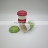 Eco Bamboo Fiber Coffee Cup With Bamboo Lid