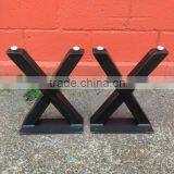 New Style 16 Inch X Shape Iron Metal Park Bench Leg for Sale thumbnail-2