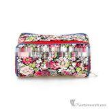 Vietnam Cosmetic Bag With Zip, Flower Pattern Makeup Box Case thumbnail-1