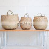 Natural Small Folding Seagrass Basket, Panier Basket