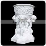 Chinese Cheap Hand Carving Marble Flowerpot Antique Flowerpot thumbnail-3