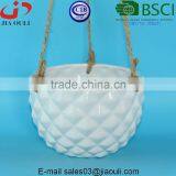 BSCI Audit Factory Fashion Design Ceramic Hanging Flower Pots, Hanging Plant Pot thumbnail-3