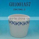 WHITE INDOOR PORCELAIN FLOWER POT