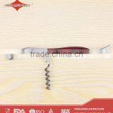 Stainless Steel Wine Cork Bottle Opener Stand Wiht Wood Handle thumbnail-2