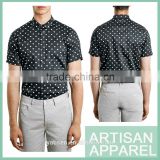 wholesale Men's short sleeves custom 100% cotton shirts