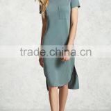 Midi Dresses 2017 Women Summer Sexy Scoop Neck T-Shirt Midi Dress HSd9208 thumbnail-1