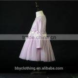 Kids Girls Boutique Dress 2017 Autumn Embroidered Princess Flower Dress for Weddings Baby Girl White Party Dress 4-8 Year thumbnail-5