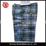 Manufacture Plaid Coated Pattern Breathable Men Pocket Shorts thumbnail-1